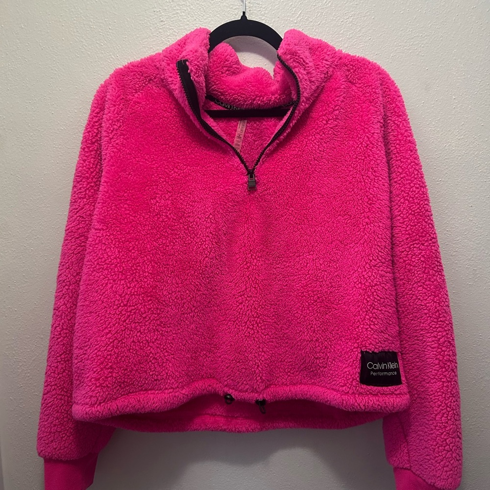 Calvin Klein Hot Pink Fleece Half-Zip